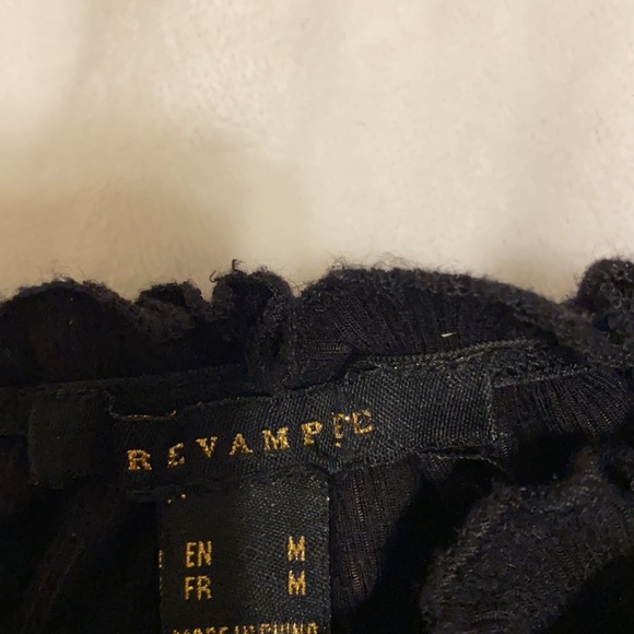 Black off the shoulder crop top long sleeve - Picture 2 of 2